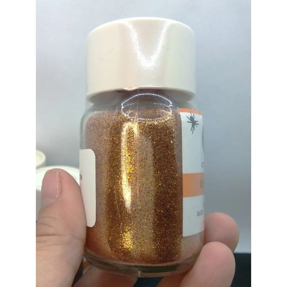 Martha Stewart Glitter 4 Large Bottles DIY Mixed Lot Blue Orange Green Copper